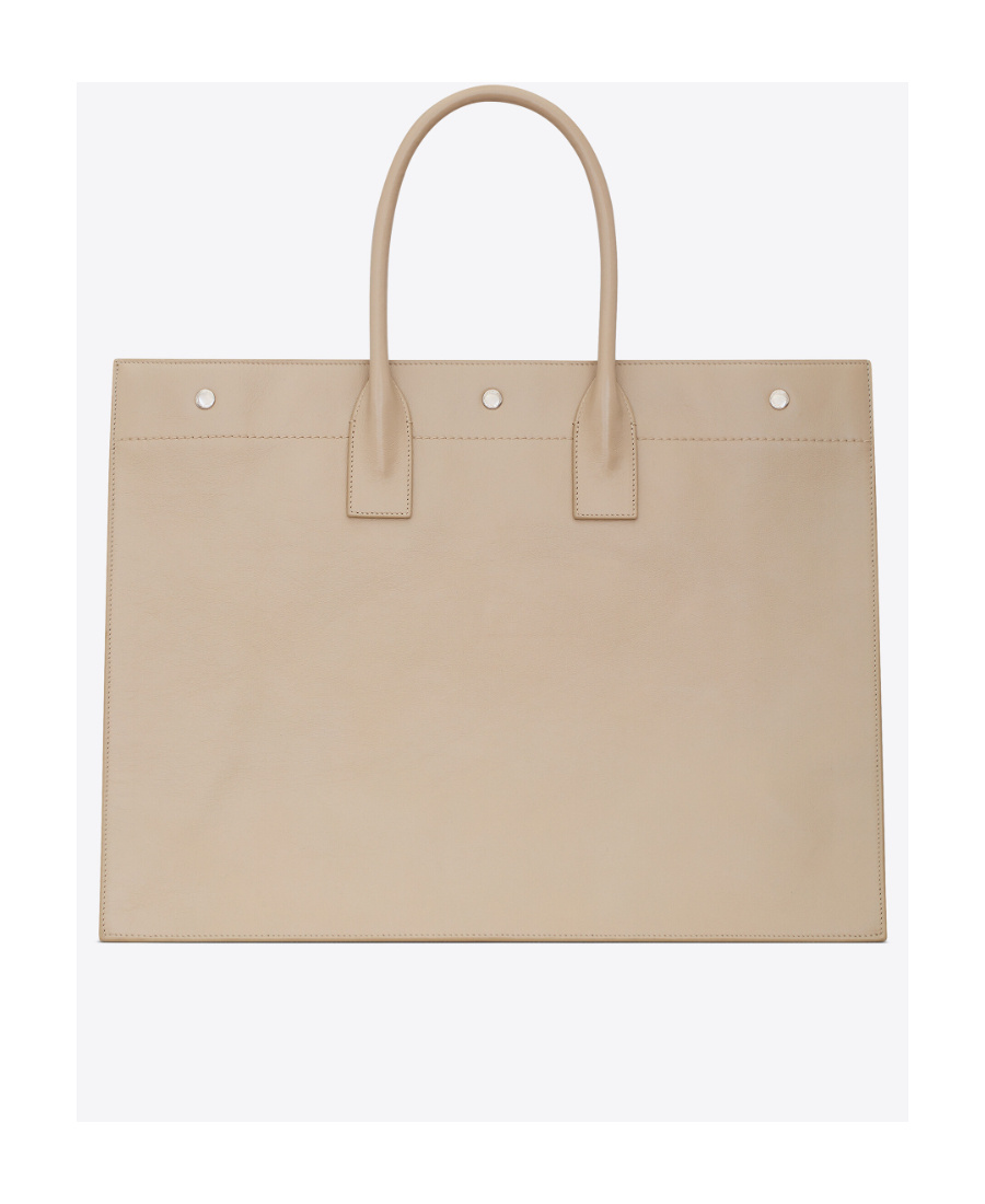 Saint Laurent Rive Gauche Shopper In Nude