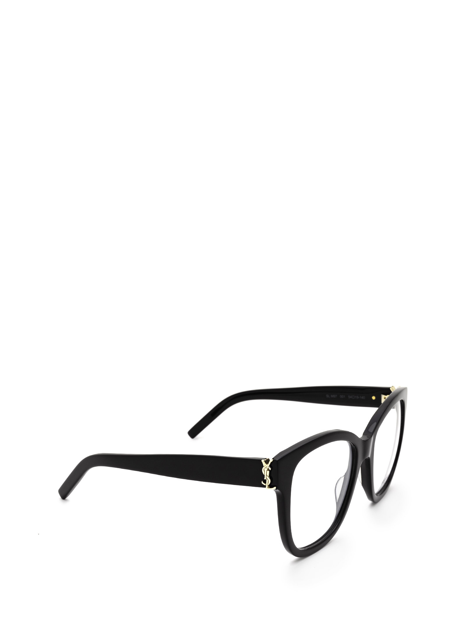 Saint Laurent Polished-effect Oversize-frame Glasses In Black