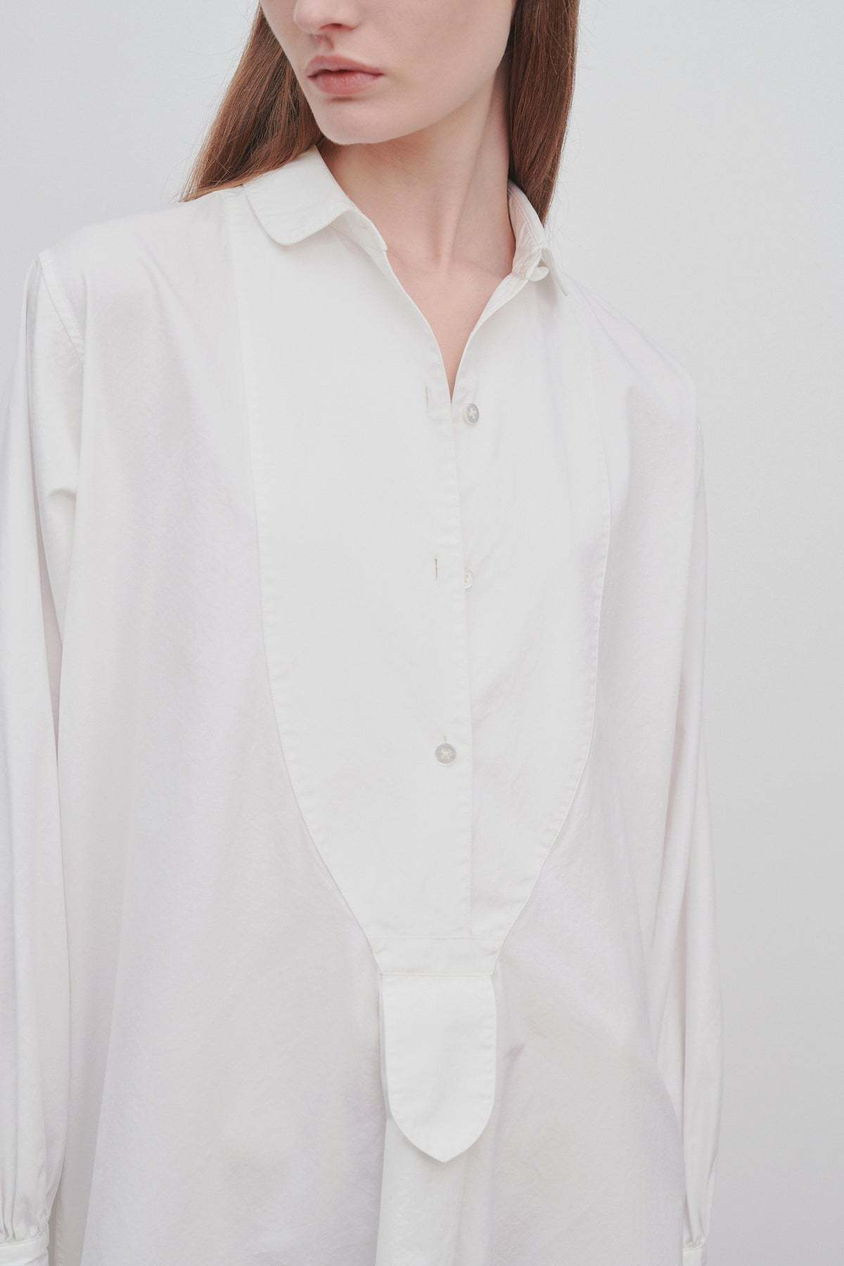 The Row Cosette Button-down Dress In White