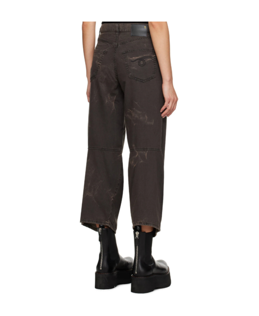 R13 Denim Trousers With Tina Logo In Black