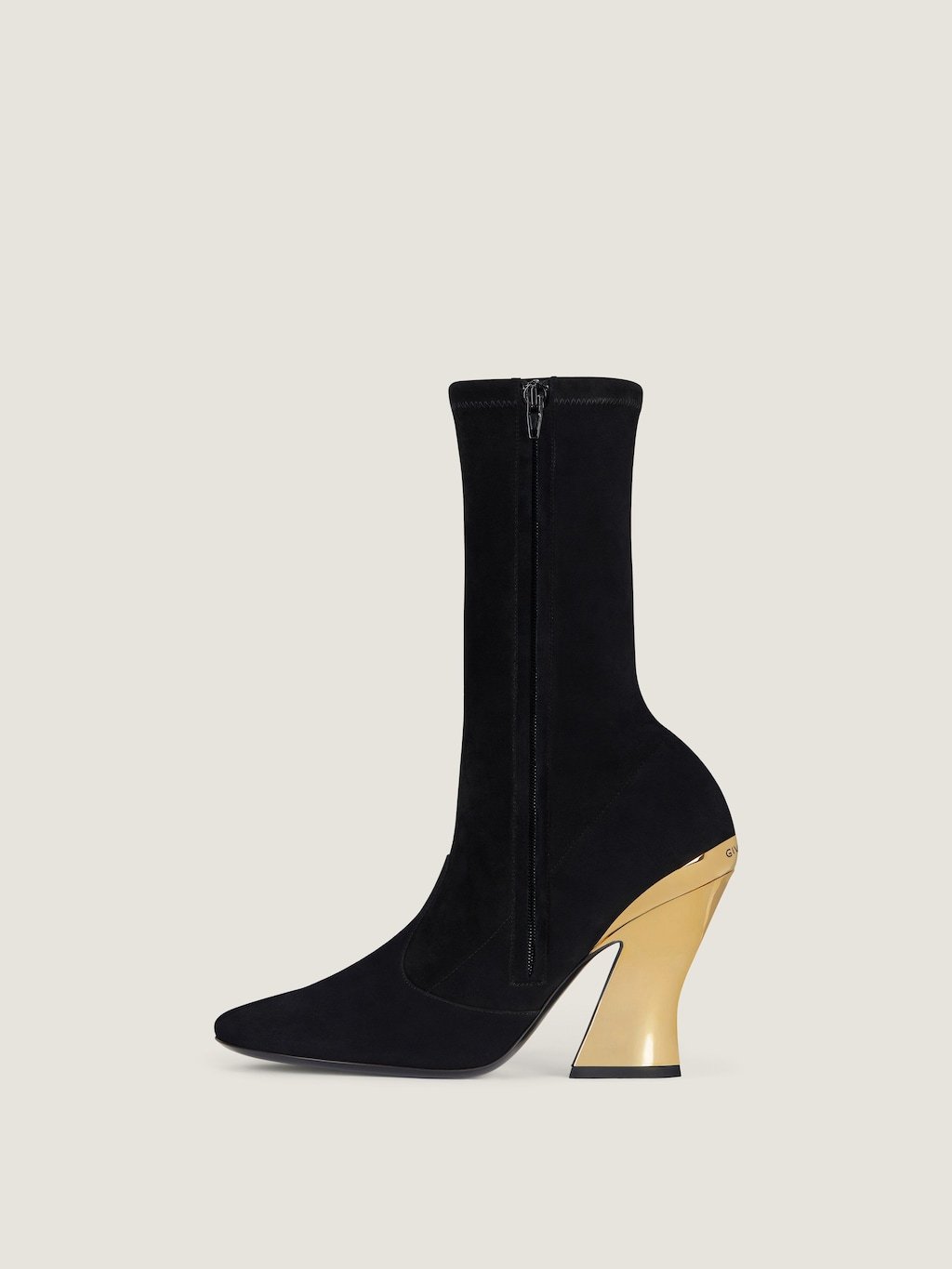 Givenchy Sculpted Ankle Boots In Suede In Multi