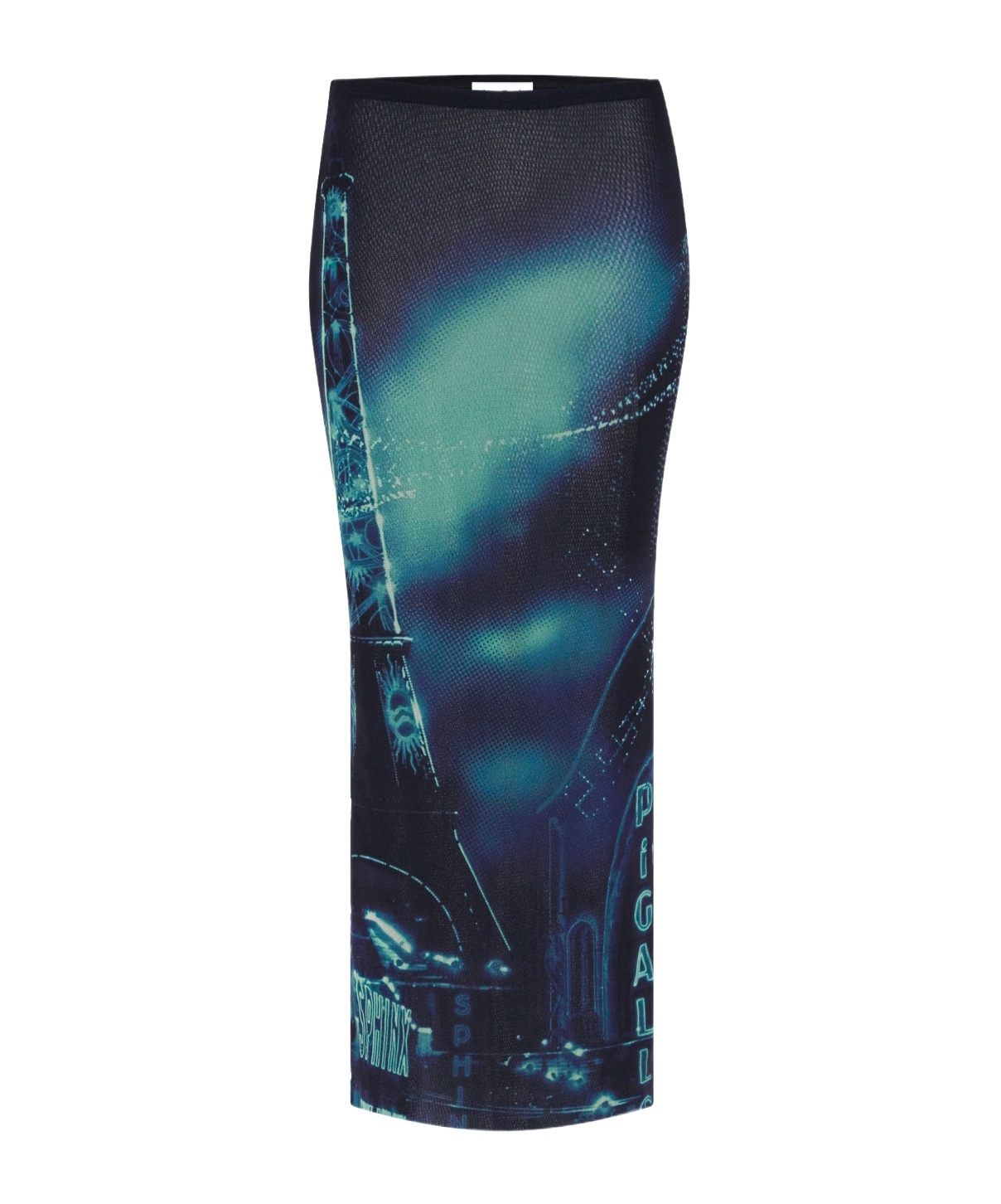 Jean Paul Gaultier Pigalle Long Skirt Woman Navy In Polyamide In Blue