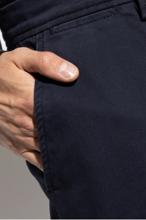 Officine Generale Belt Loop Casual Pants In Blue