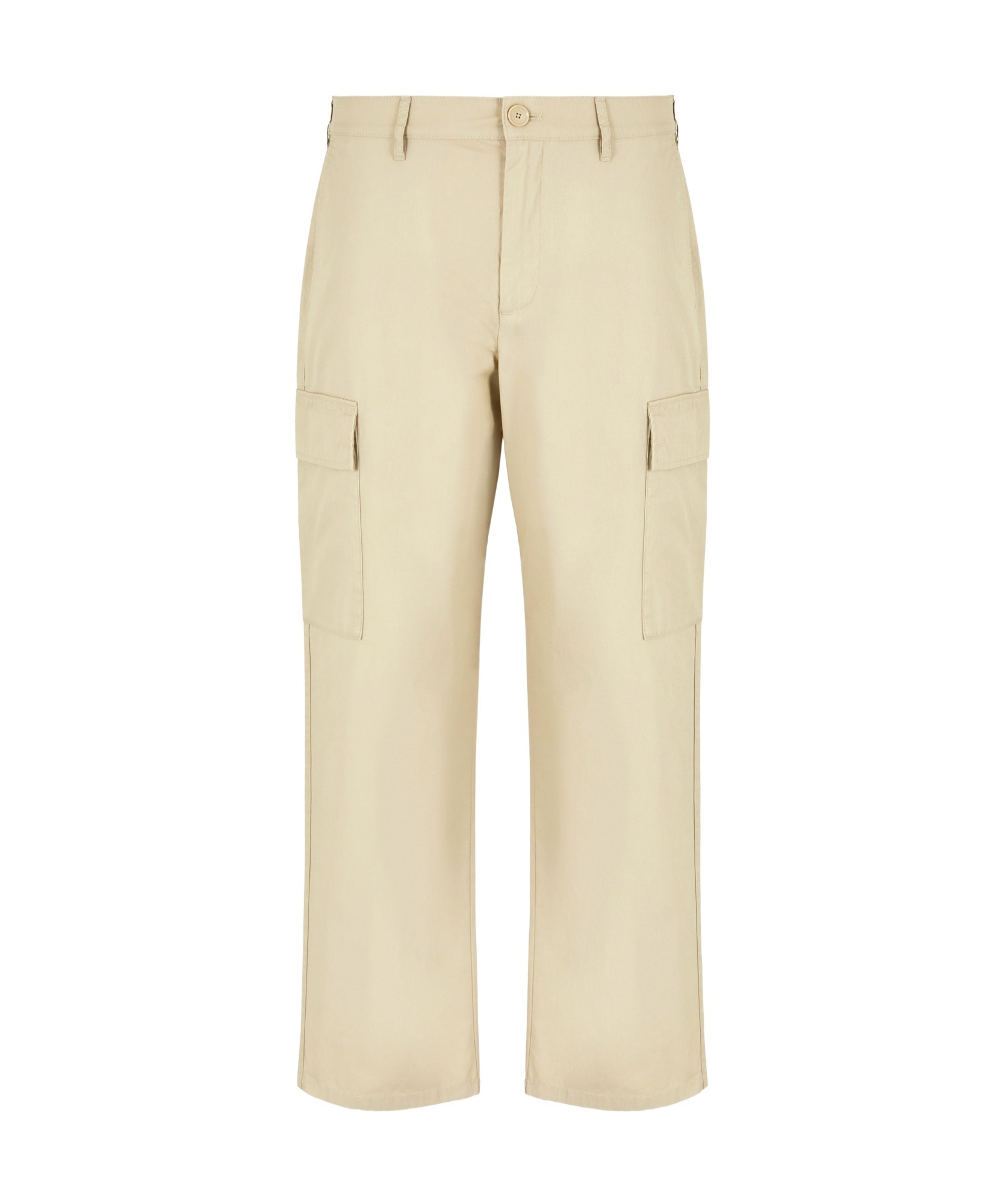Armani Exchange Ripstop Straight Cargo Trousers In Nude