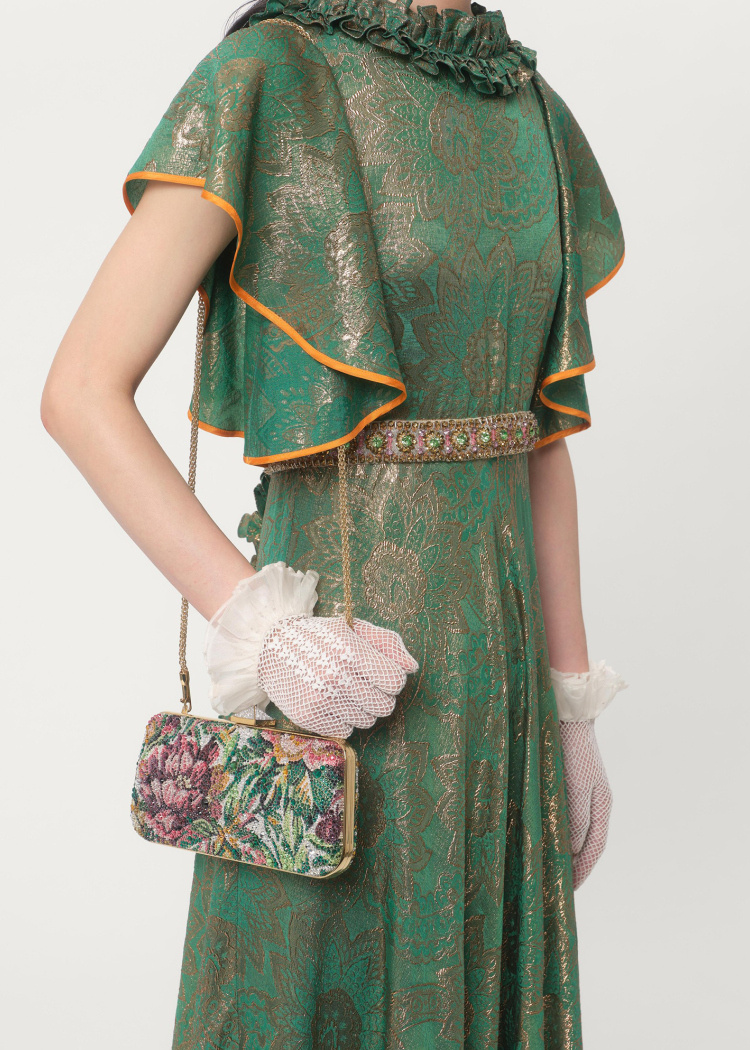 VALENTINO GARAVANI CARRY SECRETS IMITATION DIAMOND EMBROIDERED HANDBAG