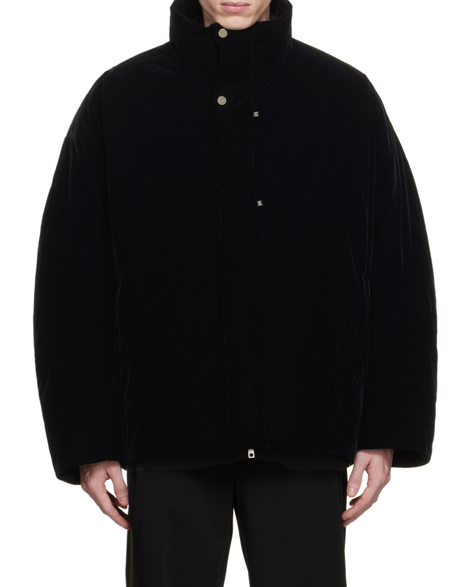 Wooyoungmi High-collar Long-sleeved Down Jacket In Black