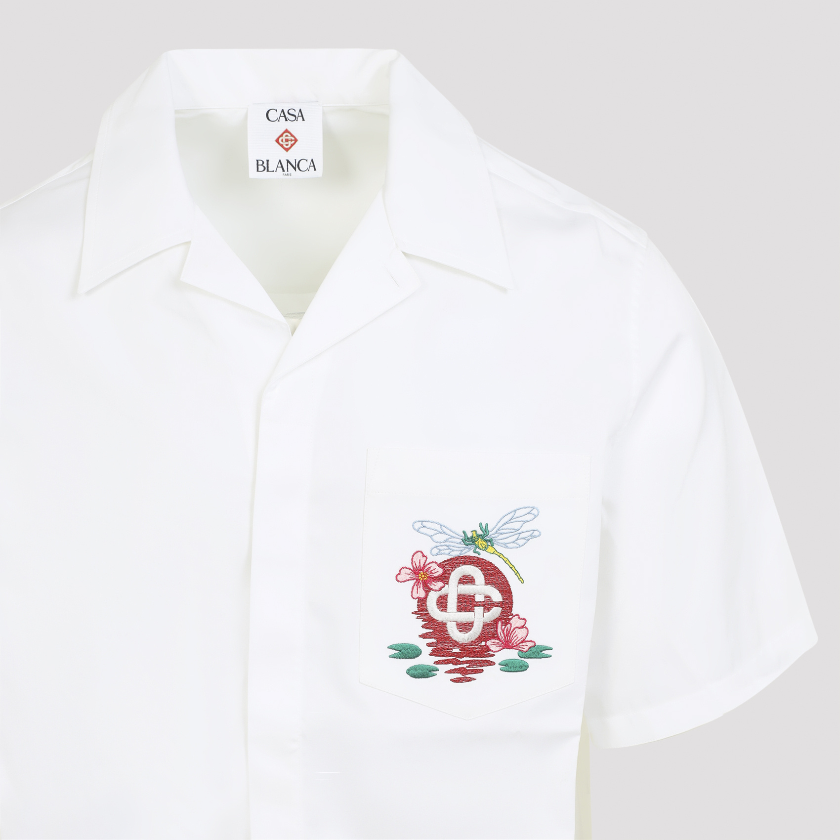Casablanca Multicolour Cotton Shirt With Stylish Design In White