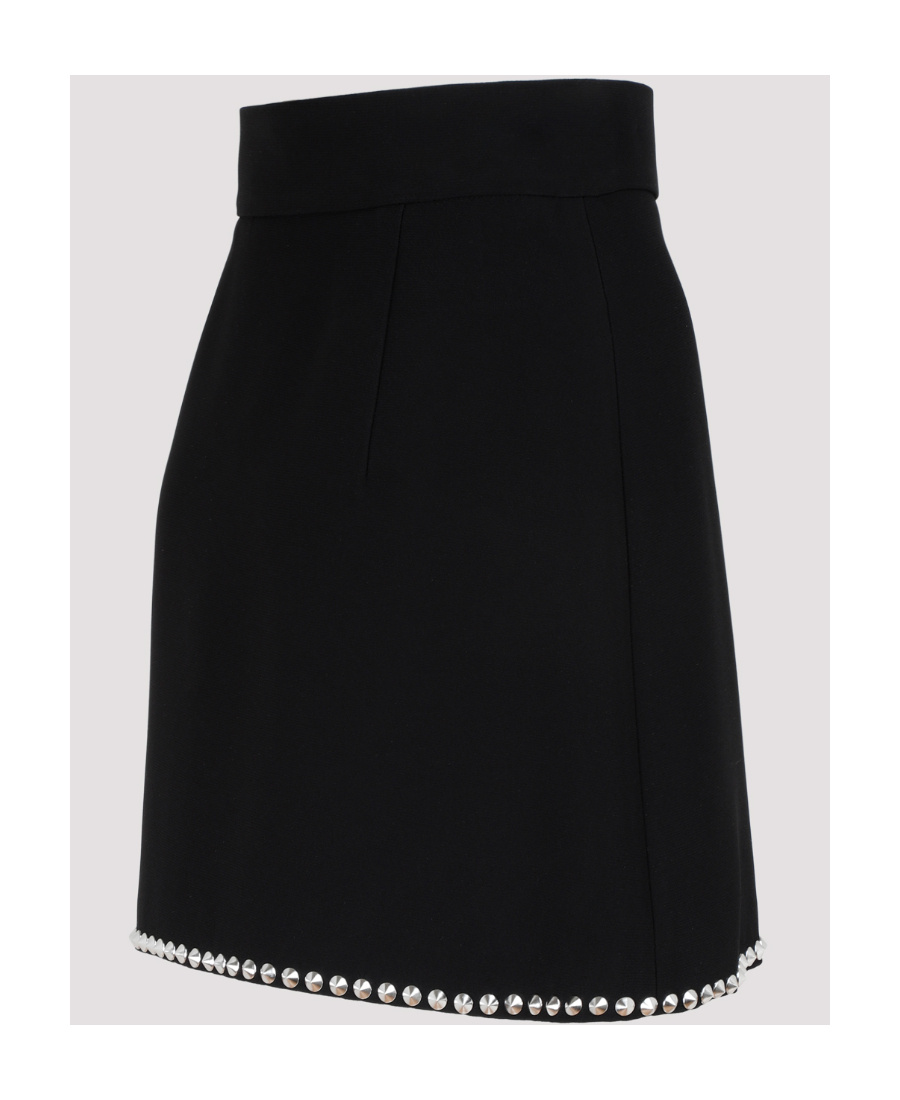 Miu Miu Woman Black Viscose Mini Skirt In Black