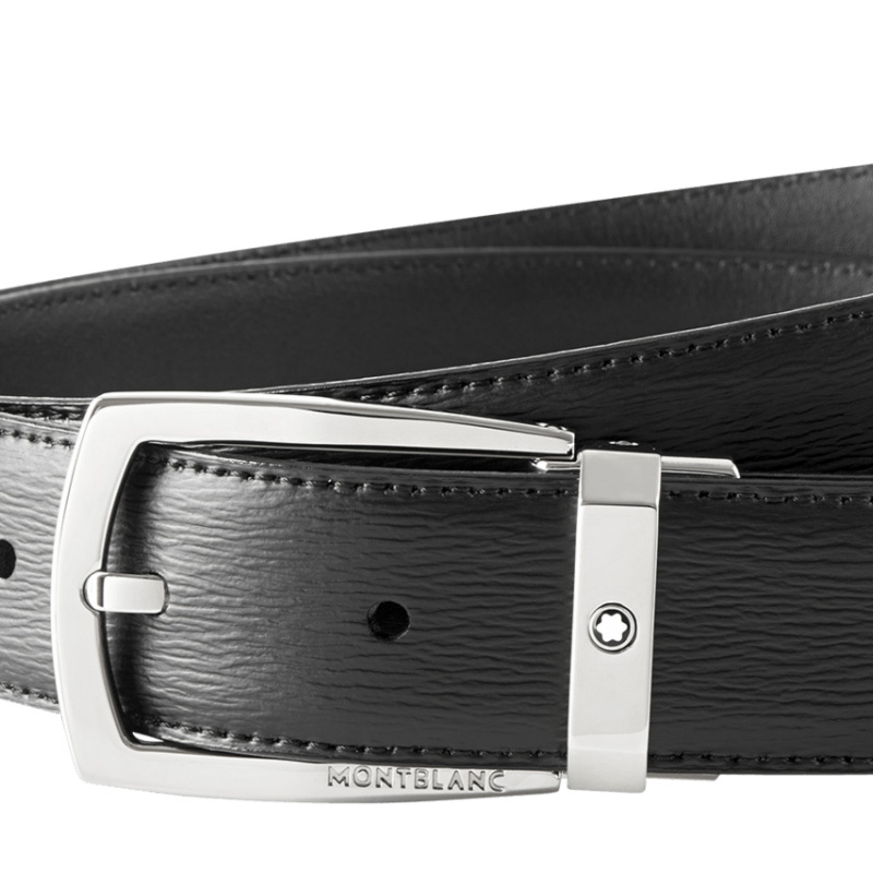 Montblanc Logo Needle Buckle Belt In Pink