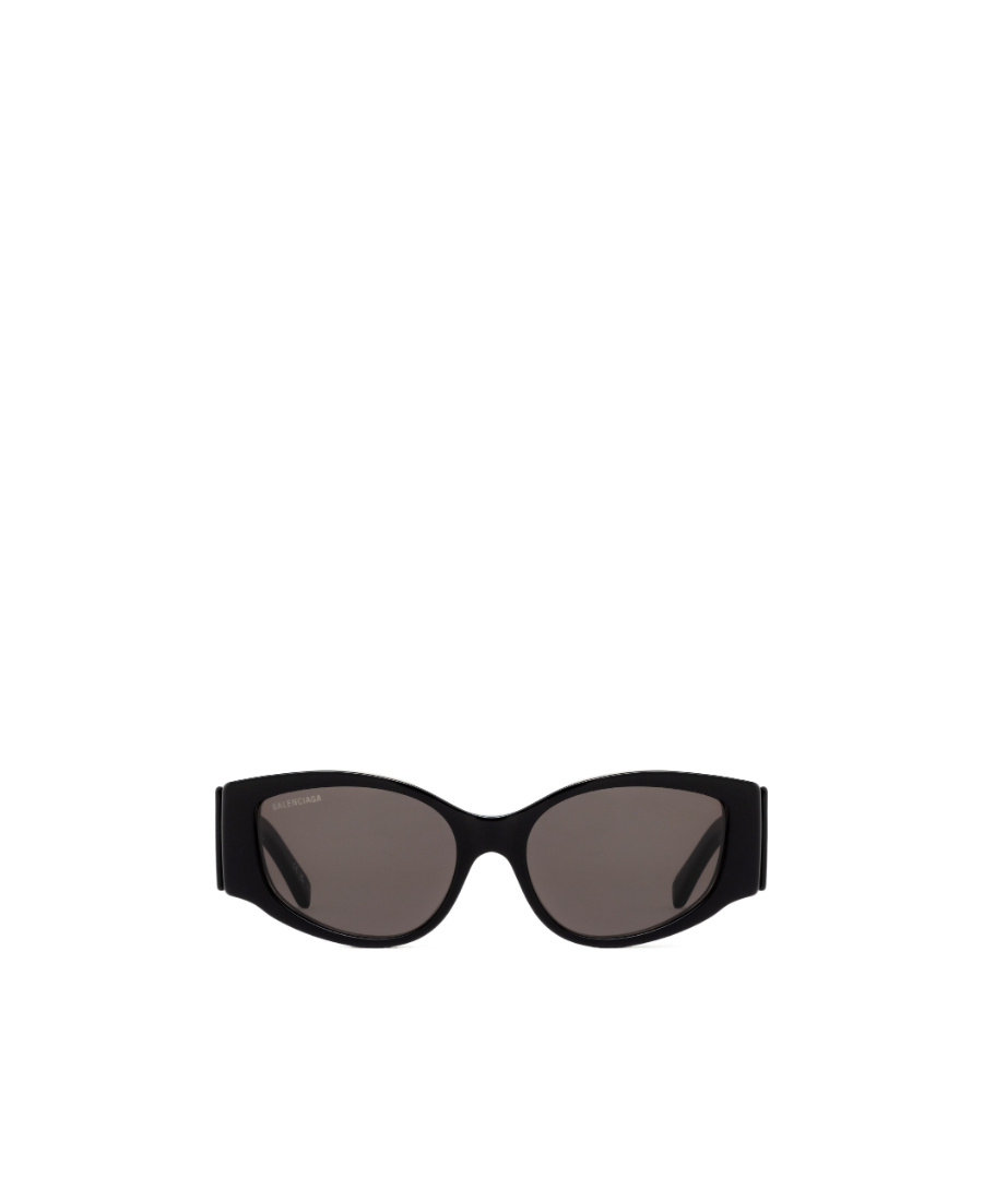 Balenciaga Logo-print Biker Sunglasses In Black
