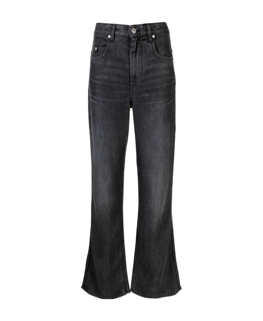Isabel Marant Étoile Black Belvira High-rise Bootcut Jeans In Black
