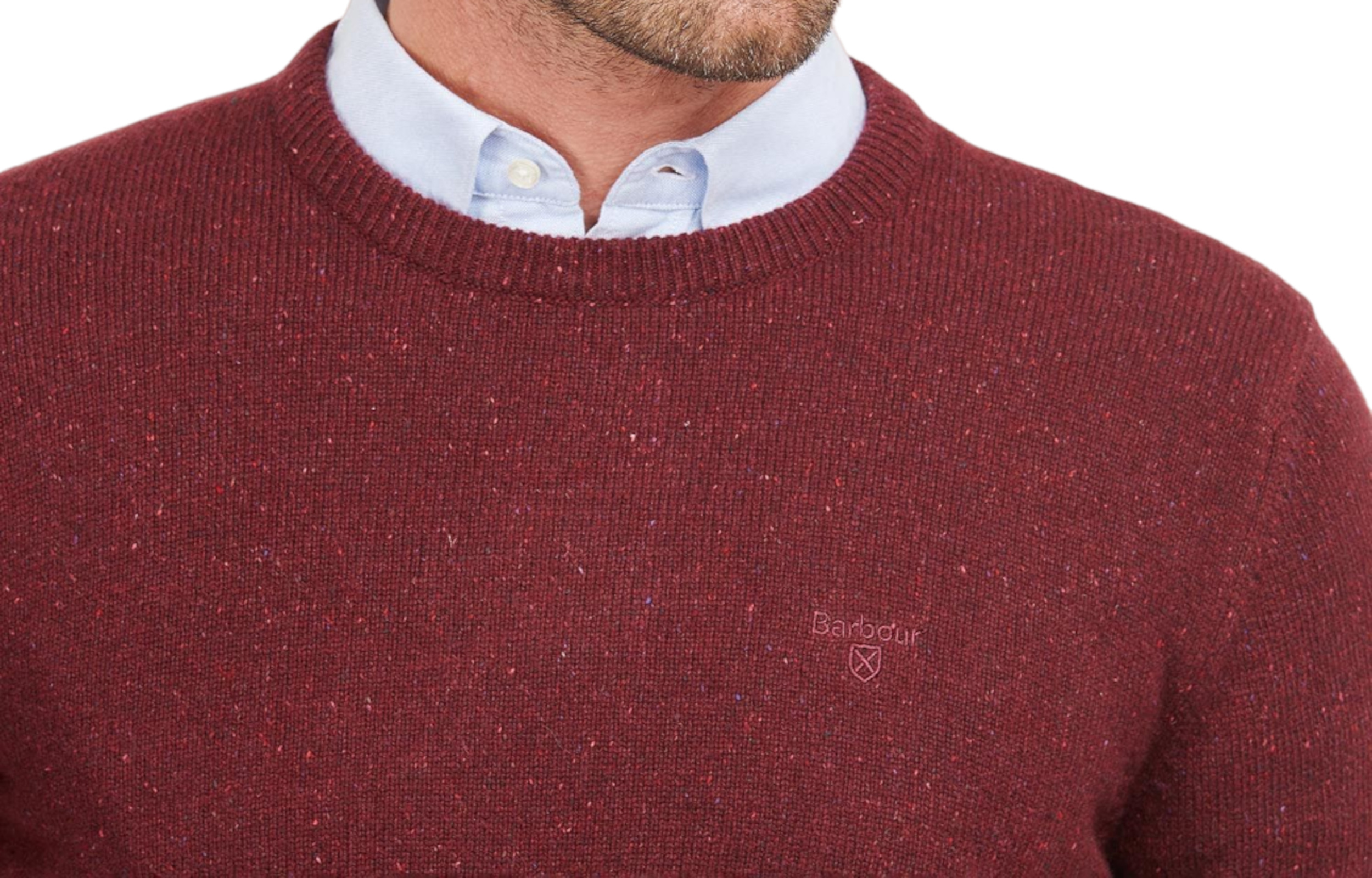Barbour Crewneck Knitted Jumper In Red