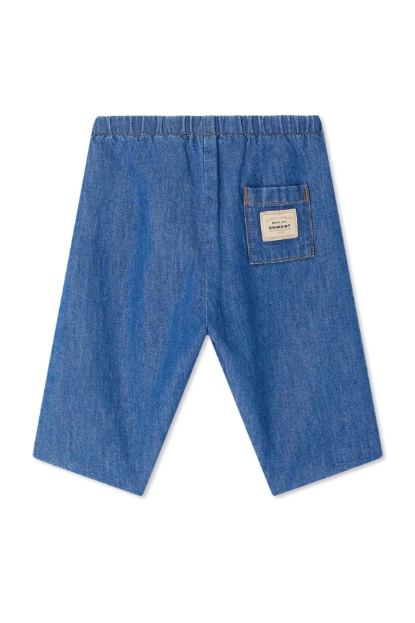 Bonpoint Dandy Elastic-waist Denim Trousers In Blue