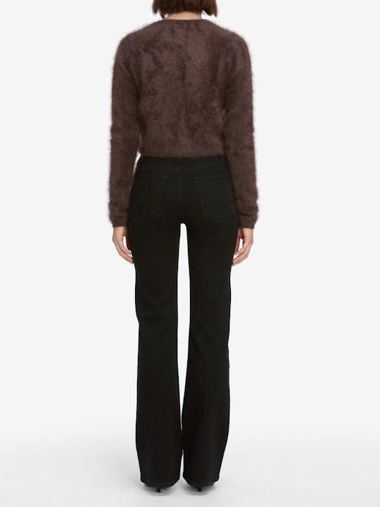 Frame Button-front Cardigan In Brown