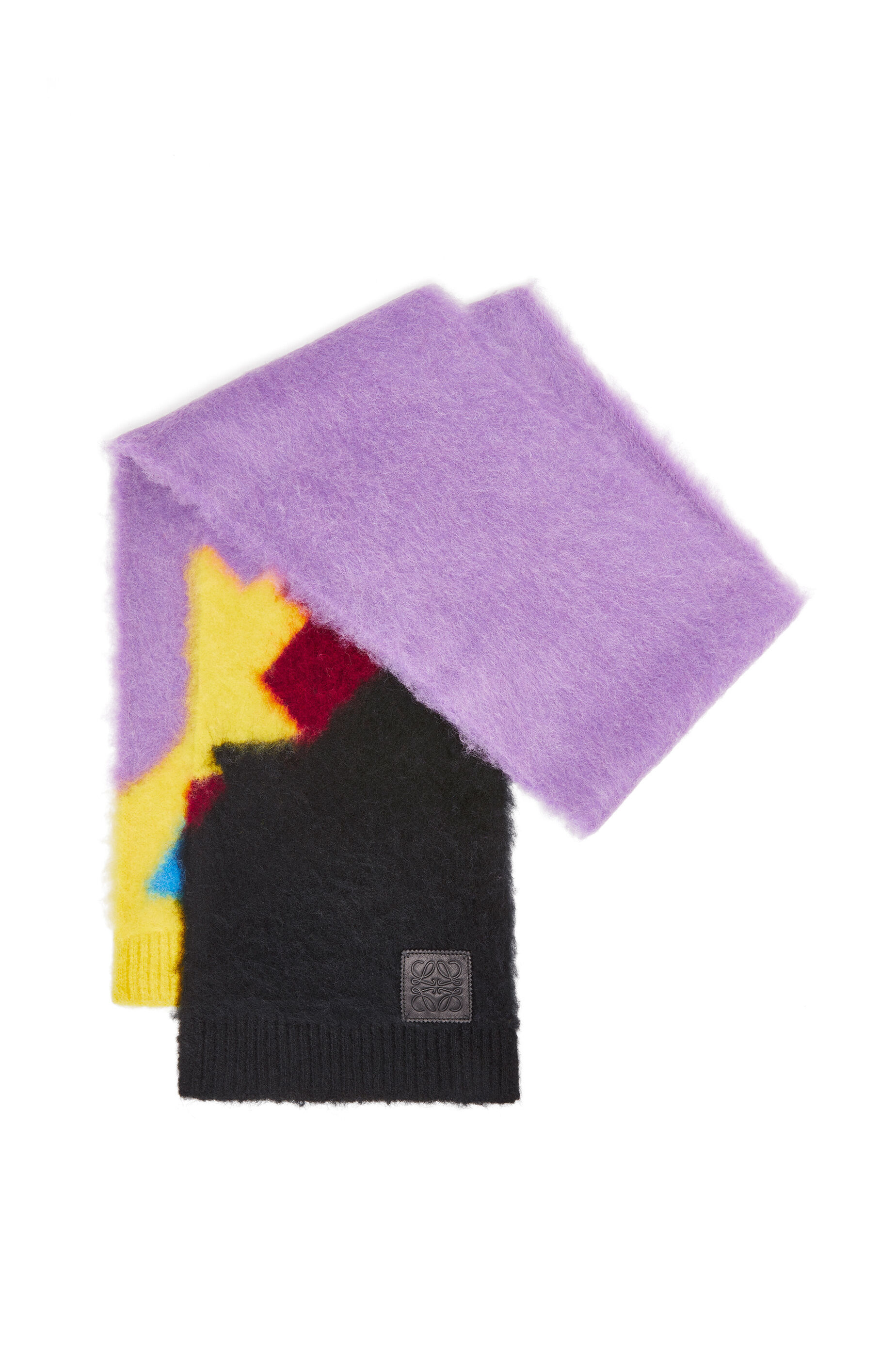Loewe Inlaid Woven Scarf In Multicolor