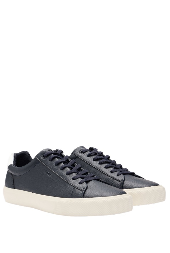 Shop Hugo Boss Lace-up Sneakers In Black