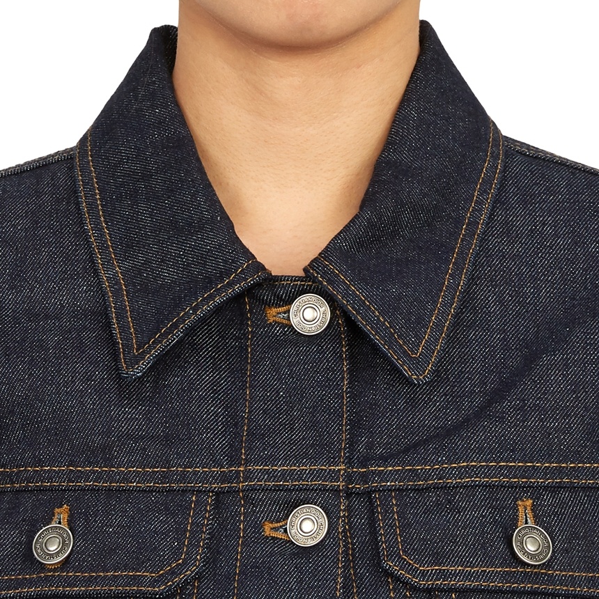 Dior Long-sleeved Denim Coat In Black