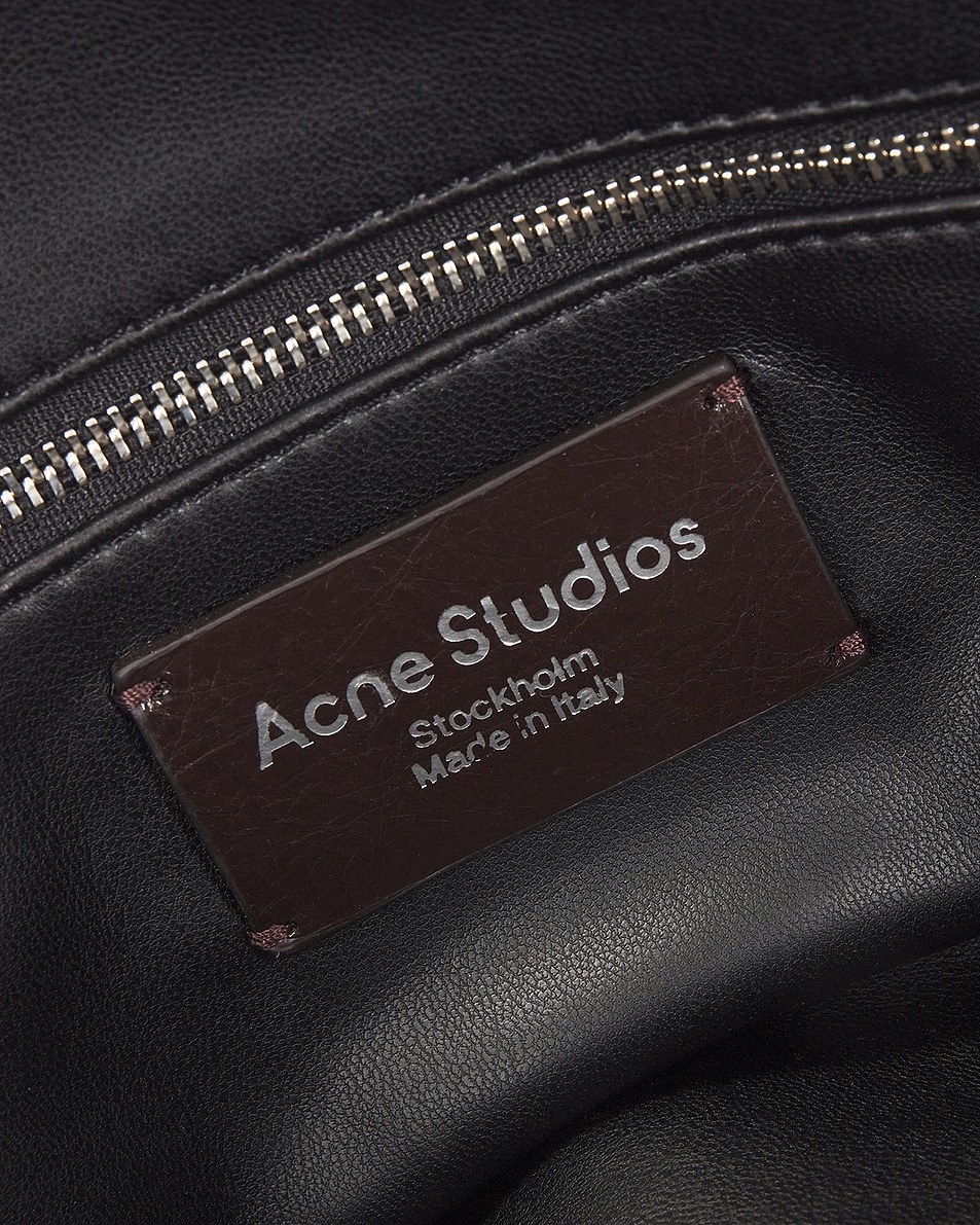 Acne Studios Brown Bowlina Shoulder Bag In Black