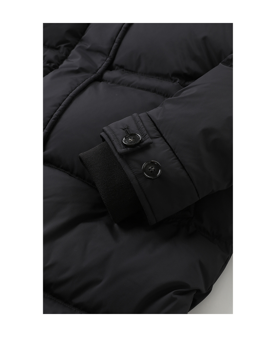 Shop Woolrich Hooded Puffer Coat In Black