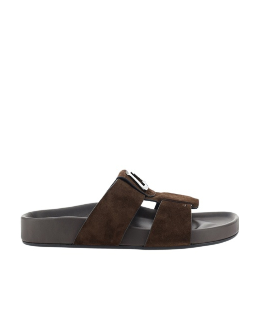 Christian Louboutin Dhabubizz Suede Sandal In Black