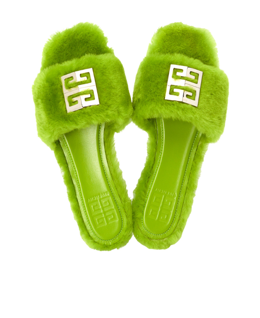 Givenchy Open-toed Slippers In Green