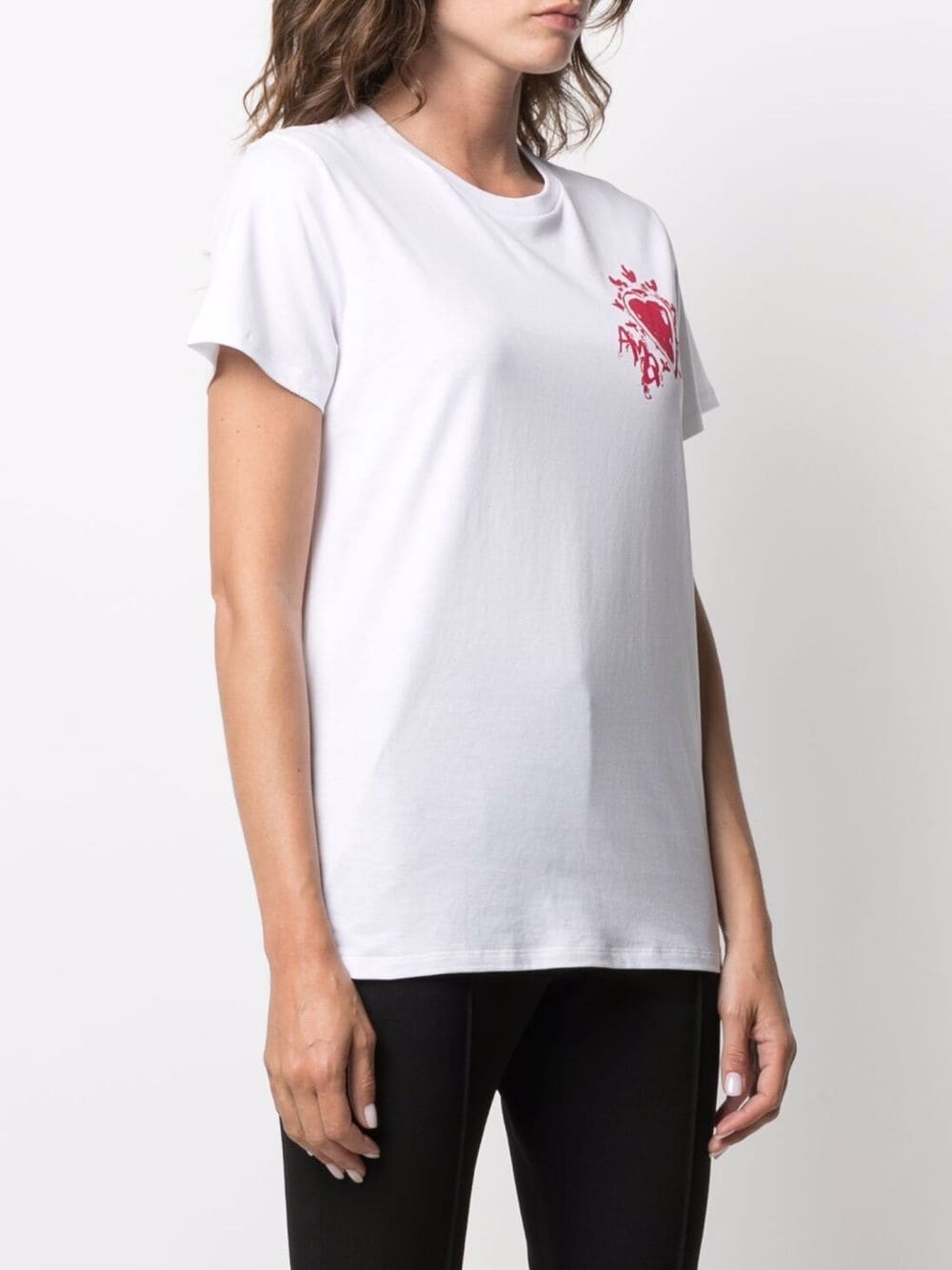 Alexander Mcqueen Heart-print Cotton T-shirt In White