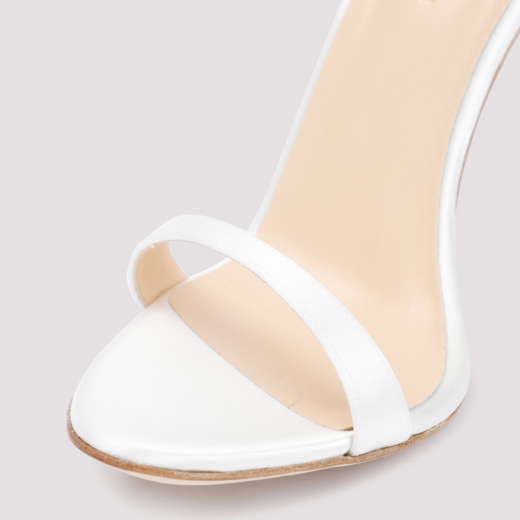 Magda Butrym 100 Embellished Satin Sandals In White
