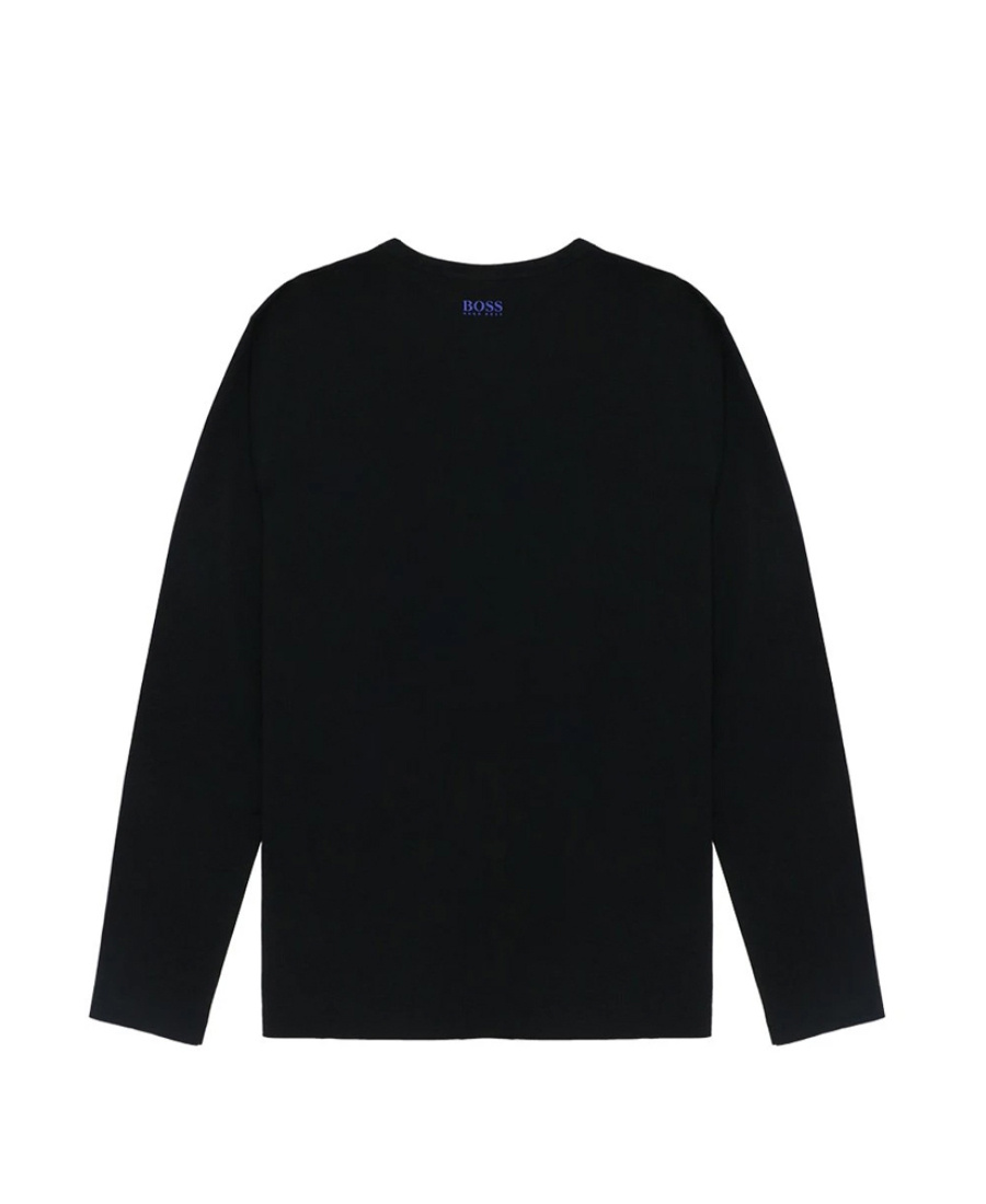 Hugo Boss T-shirt With Round Neck And Long Sleeves In Black
