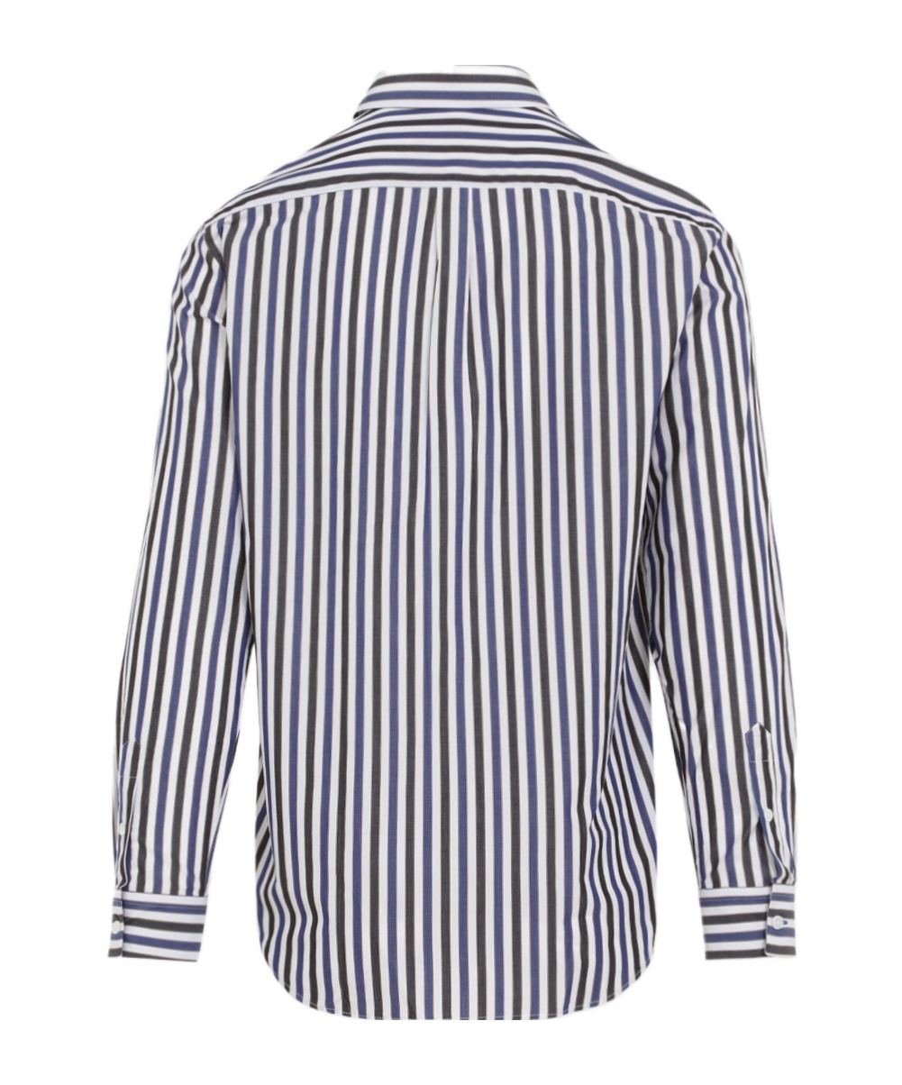 Shop Paul Smith Striped Cotton Shirt In White