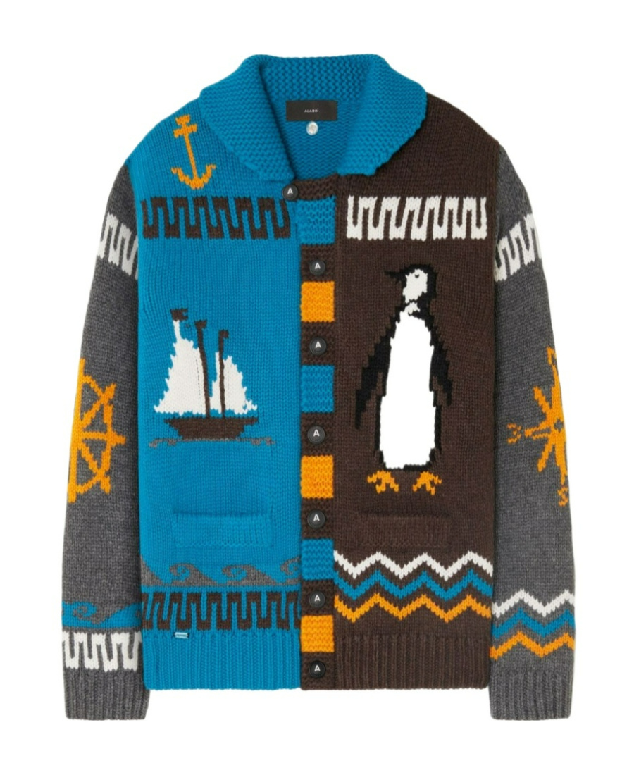 Alanui The Nautical Cardigan In Black