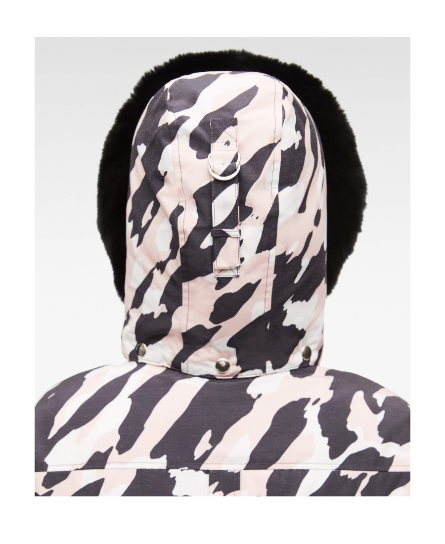Moose Knuckles Hooded Down Jacket In Black