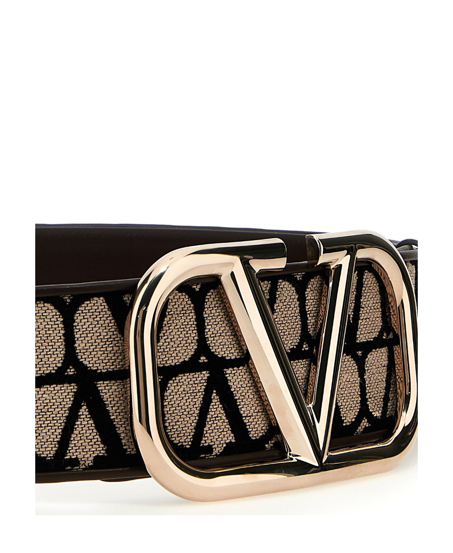 Valentino Toile Iconographe Jacquard Belt In Black
