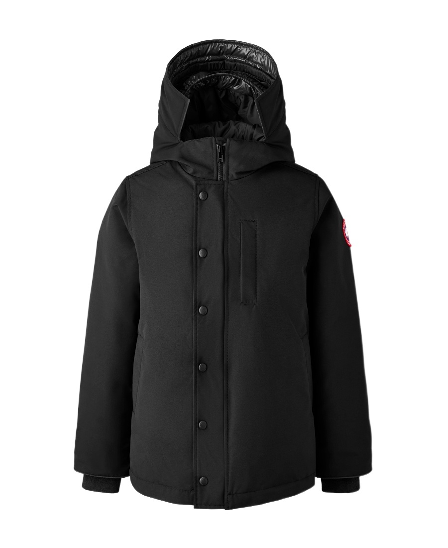 Canada Goose Logan Hooded Parka Coat In Black