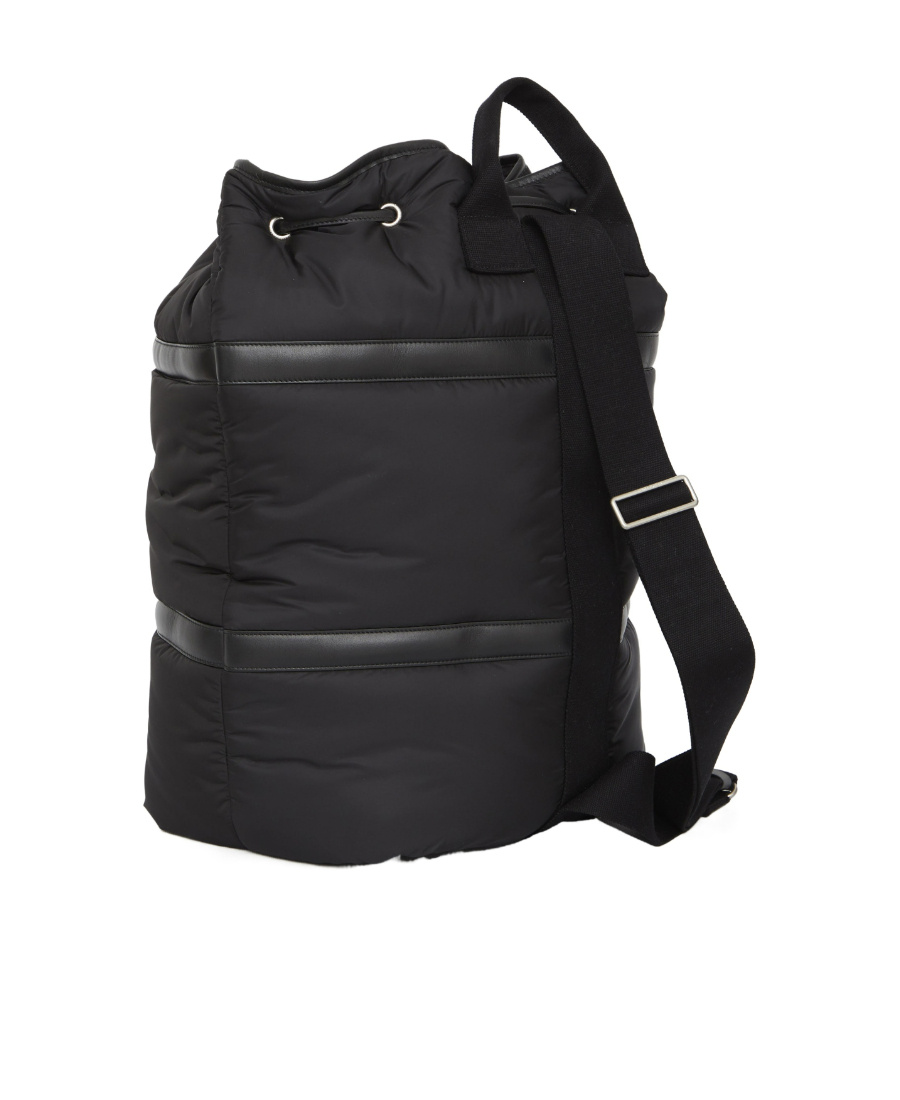 Saint Laurent Rive Gauche Logo-debossed Backpack In Black