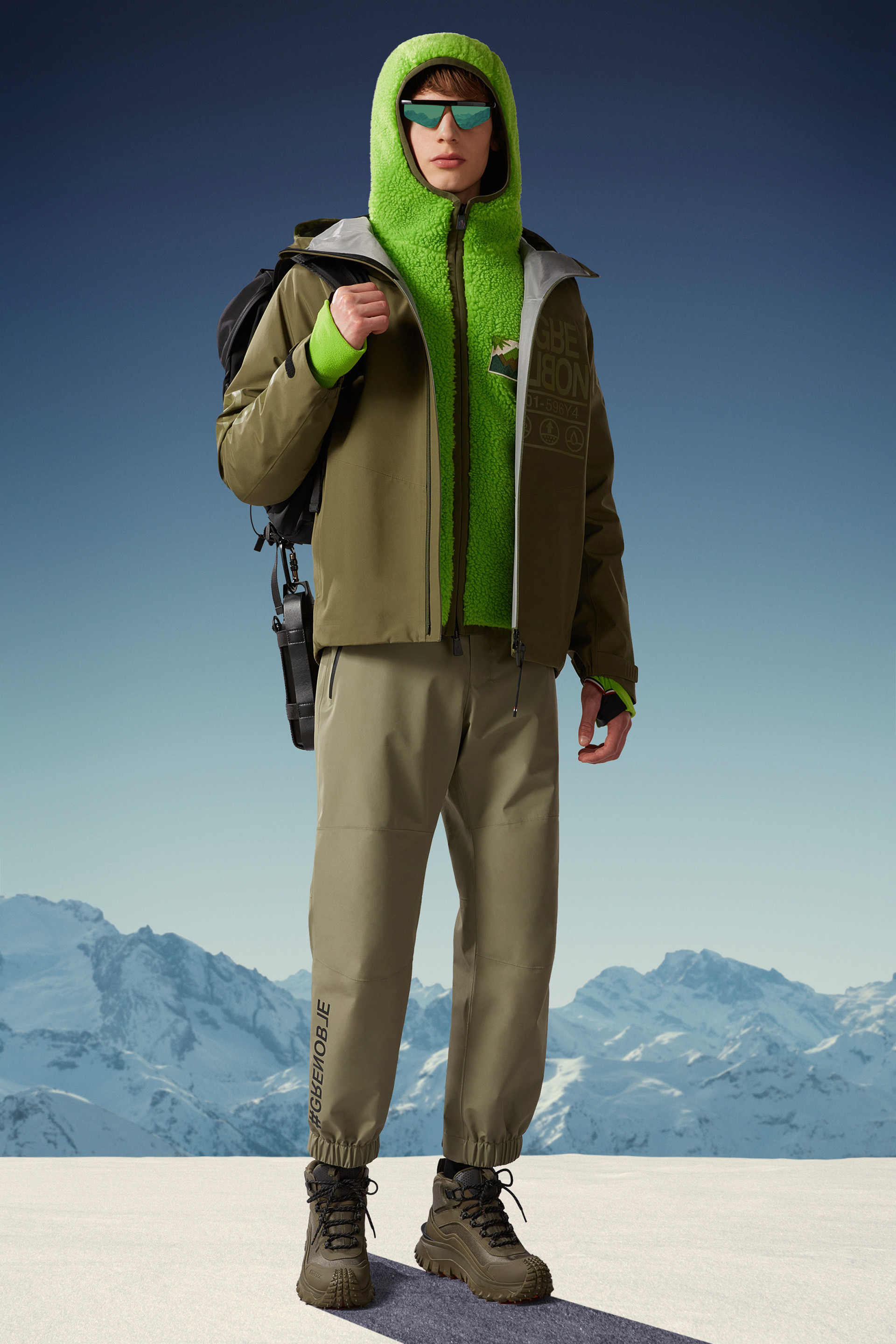 Moncler Gore-tex Straight-leg Trousers In Brown