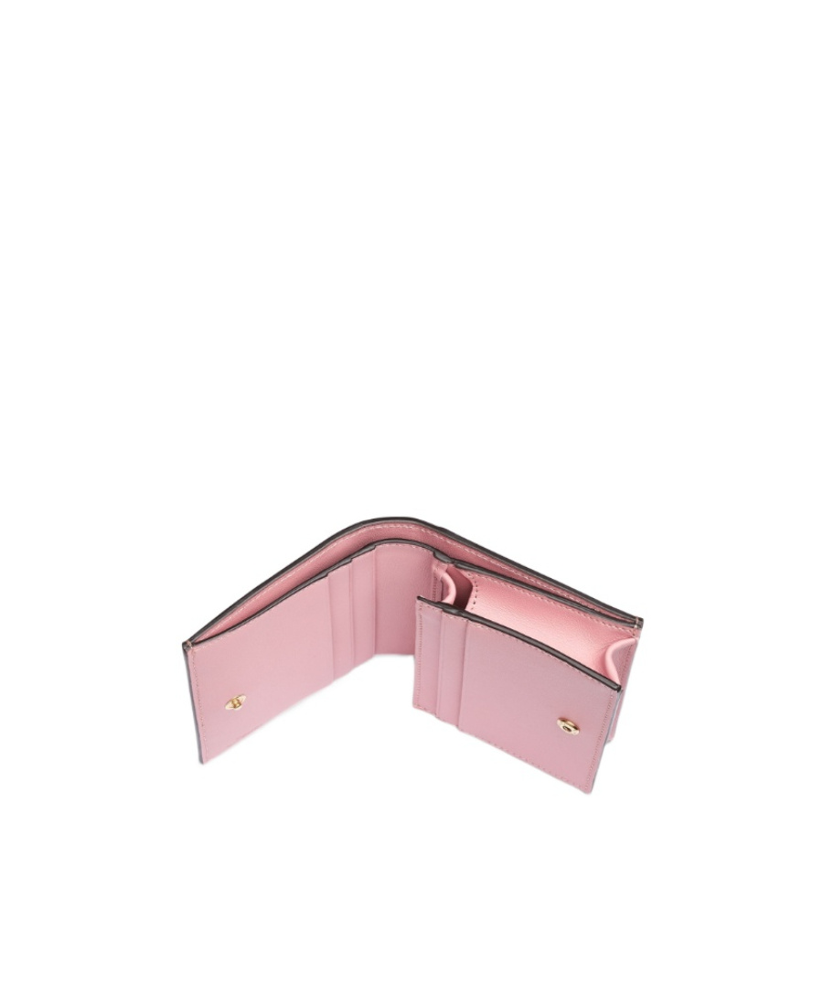 Fendi Baguette Small Double Fold Wallet In White