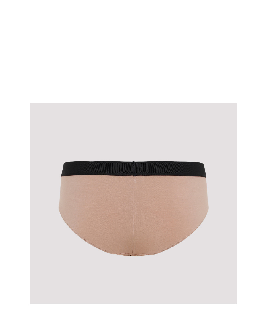 Tom Ford Signature Logo Waistband Briefs In Nude