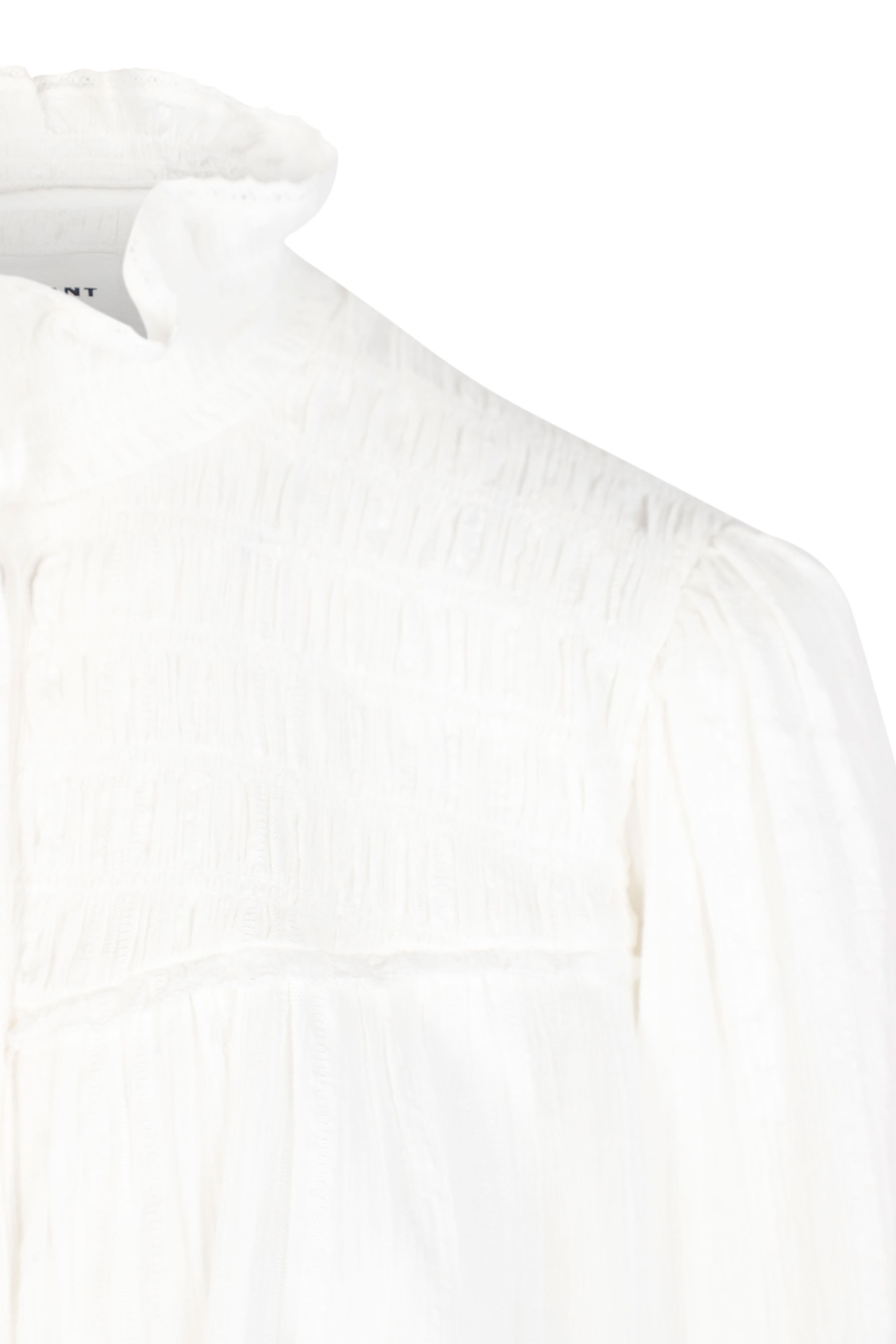 Isabel Marant Étoile Ruffle-detail Cotton-blend Shirt In White