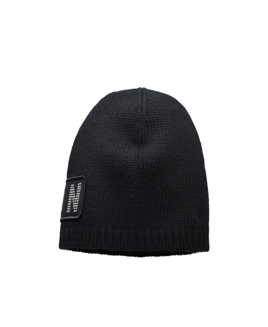 Dsquared2 Icon-patch Knitted Beanie In Black