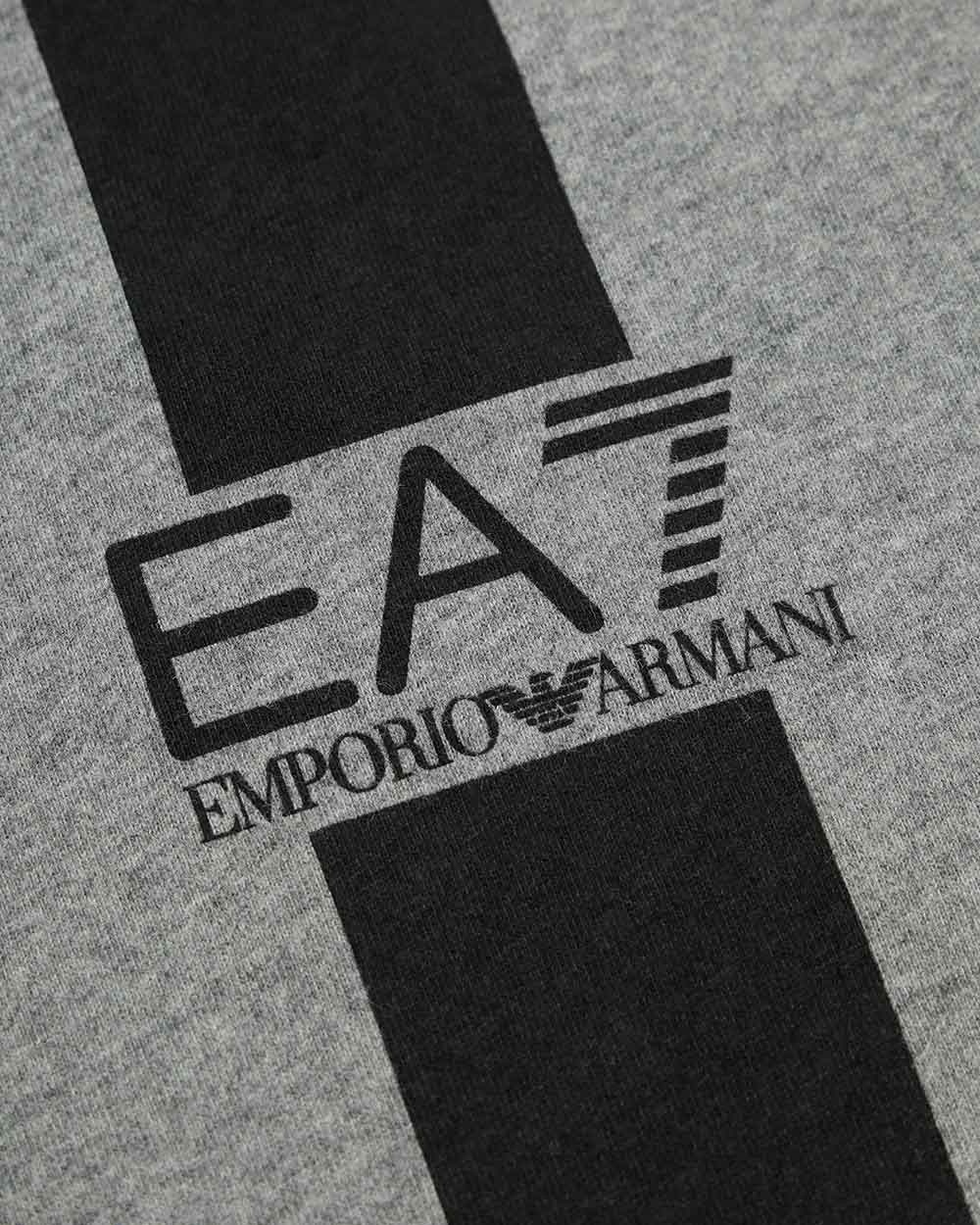 Emporio Armani V-collar Short-sleeved T-shirt In Gray