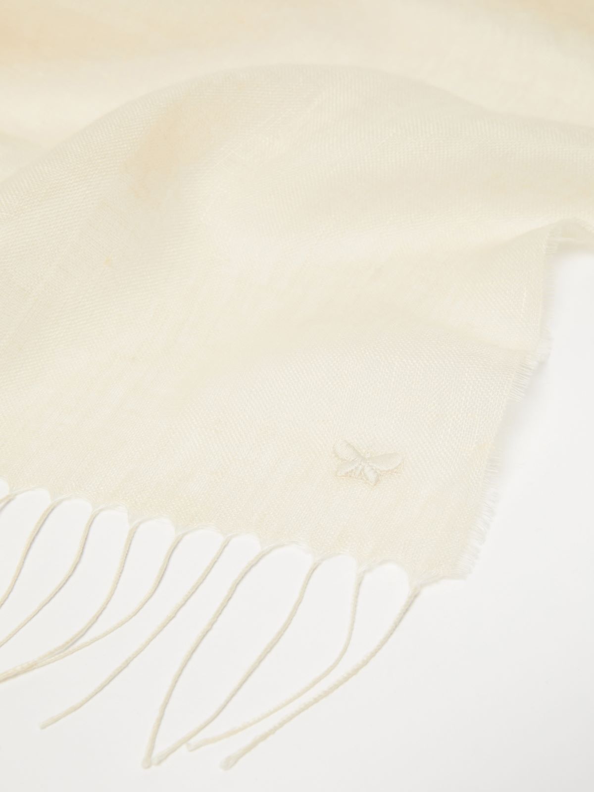 Weekend Max Mara Fringed Scarf In White