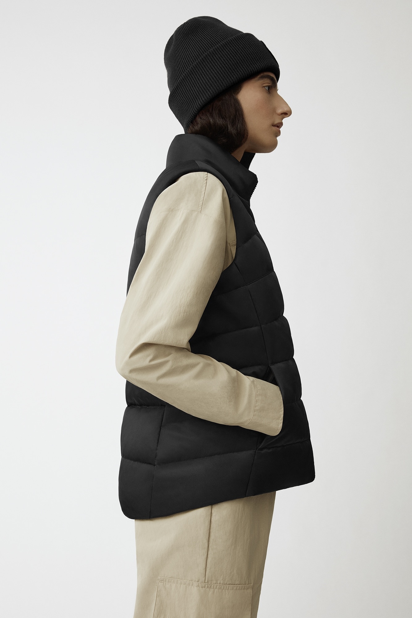 Canada Goose Freestyle Quilted Satin-shell Gilet In Black