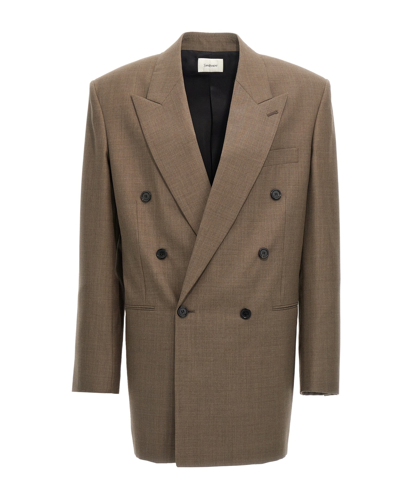 Saint Laurent Veste Armani Bascule Jacket In Brown
