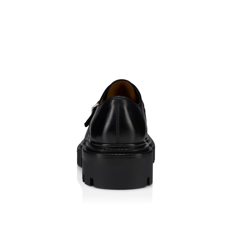 Christian Louboutin Round-toe Loafers In Black