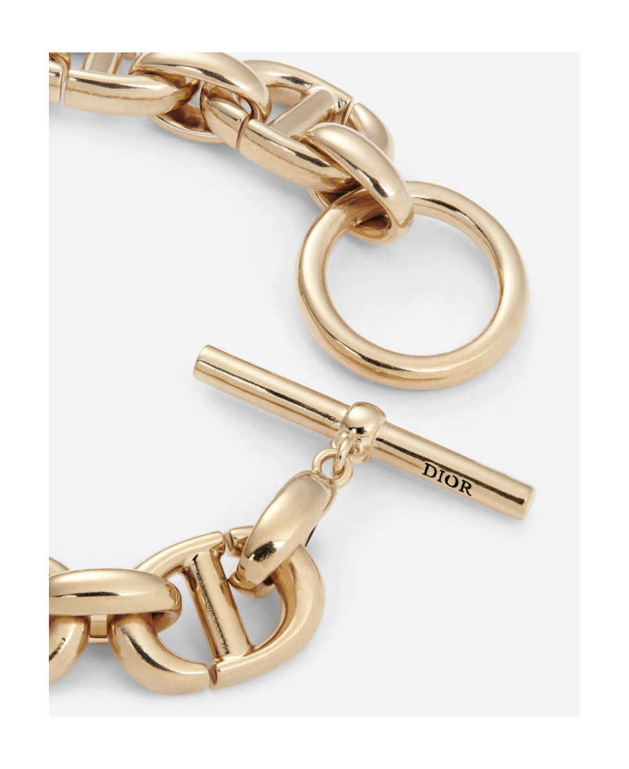 Dior Cd Navy Bracelet In Yellow