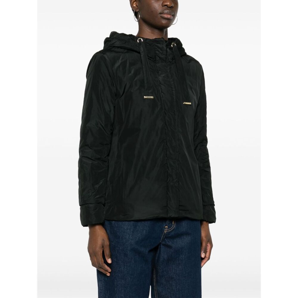 Max Mara Double-sided Down Jacket In Black
