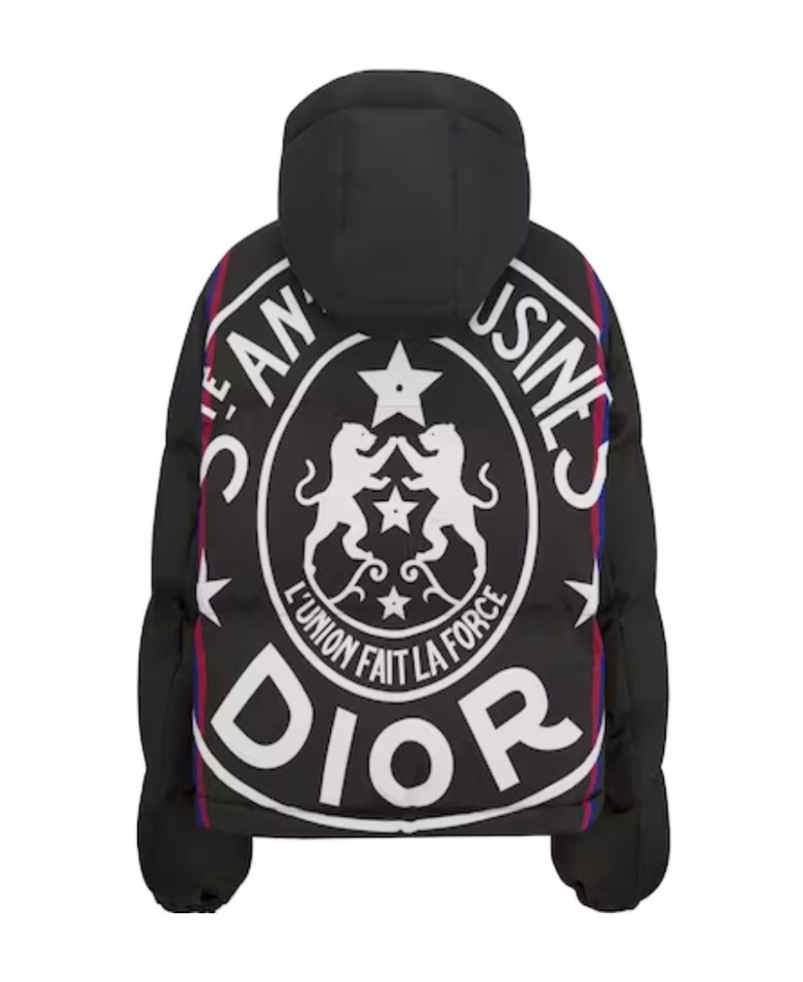 Dior Hooded Cotton-padded Jacket In Black