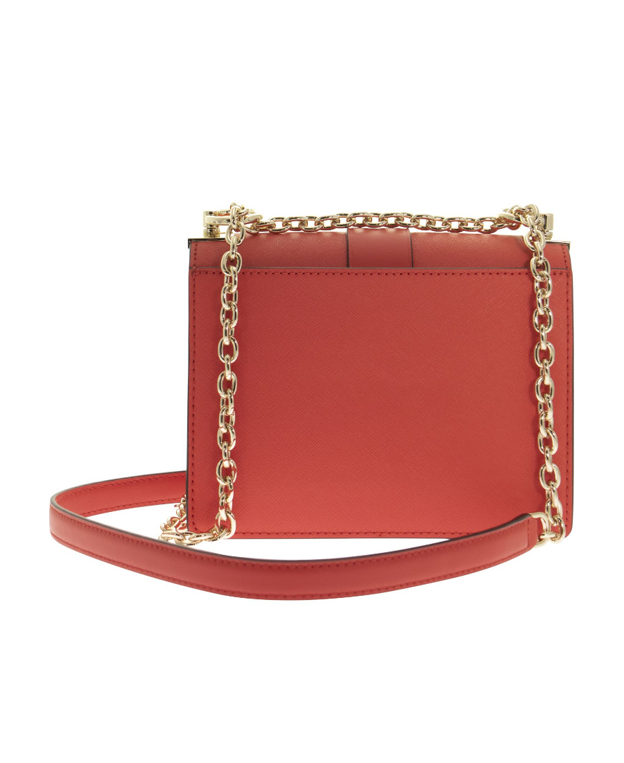 Shop Michael Kors Logo Flip Satchel In Brown