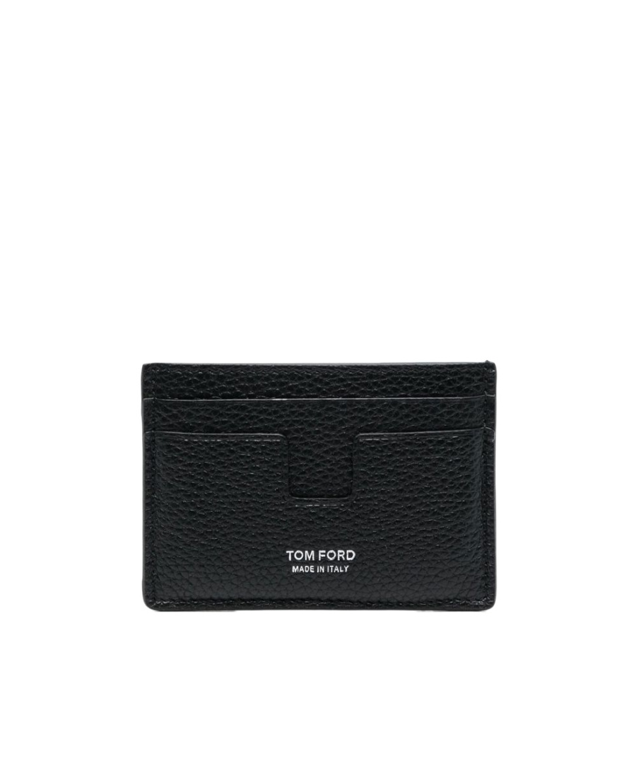 Tom Ford Logo-print Leather Cardholder In Black