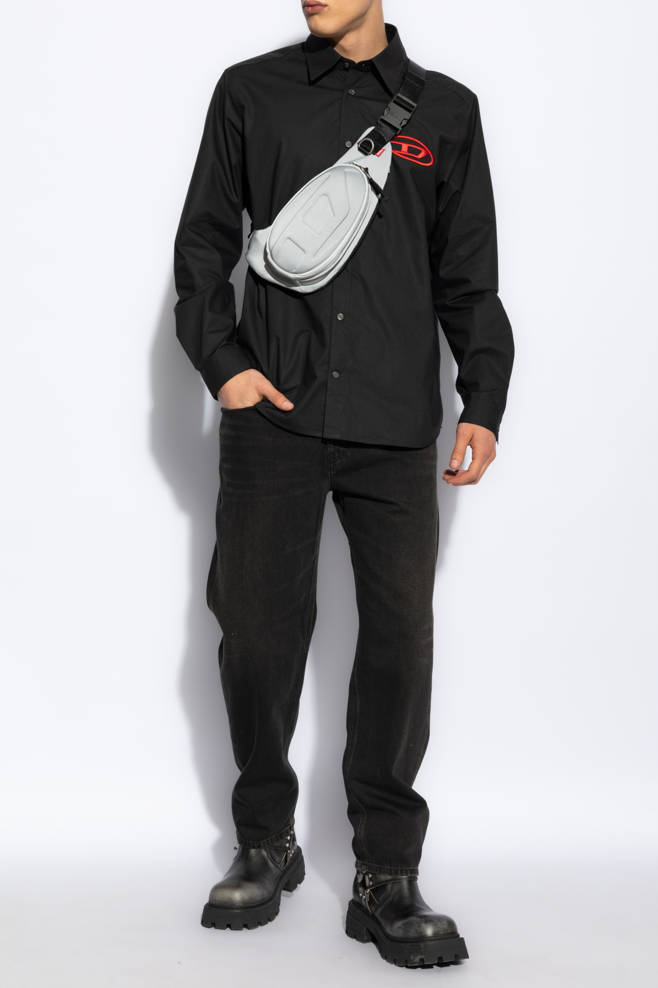 Diesel S-simply-d Shirt In Black
